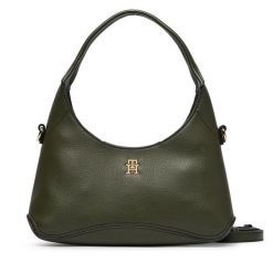 Torebka Tommy Hilfiger. Zielone torebki do ręki damskie Tommy Hilfiger, bez wzorów, klasyczne, bez dodatków. Za 449.99 zł.
