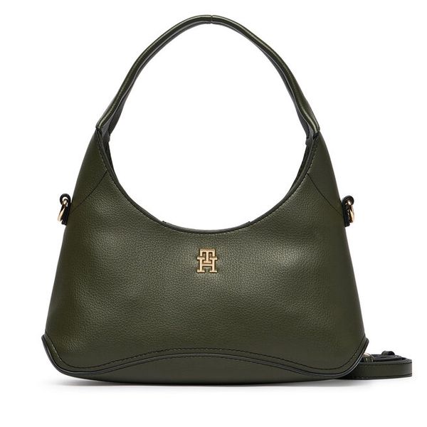 Torebka Tommy Hilfiger. Zielone torebki do ręki damskie Tommy Hilfiger, bez wzorów, klasyczne, bez dodatków. Za 449.99 zł.