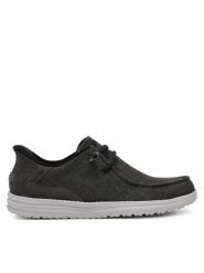 Skechers Mokasyny Melson-Coronado 210959/BKGY Czarny. Czarne mokasyny męskie Skechers, z materiału. Za 229.99 zł.