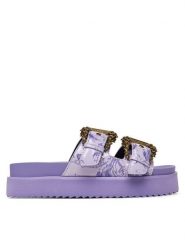 Versace Jeans Couture Klapki 80VA3SM1 ZS366 338 Fioletowy. Fioletowe klapki damskie Versace Jeans Couture, bez wzorów, z jeansu, bez obcasa. Za 799.99 zł.