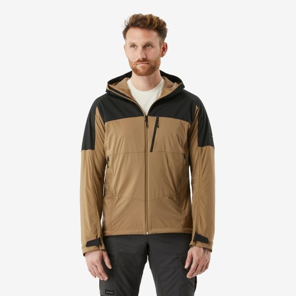 Kurtka softshell męska MT900 Windwarm. Brązowe kurtki męskie SIMOND, l, bez wzorów, z polaru, trekkingowe. Za 349.99 zł.