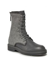 Max Mara Trapery Bibaker 23479609336 Szary. Szare kozaki damskie Max Mara, z materiału. Za 4,409.00 zł.
