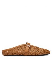 Patrizia Pepe Klapki PPJ378.24 Brązowy. Brązowe klapki damskie Patrizia Pepe, bez wzorów, ze skóry, bez obcasa. Za 539.99 zł.