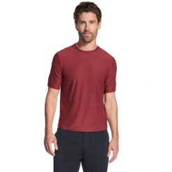 T-shirt sportowy z krótkim rękawem męski Go Dri All Day Tee. Czerwone t-shirty męskie Skechers, m, bez wzorów, z materiału, sportowe, bez kołnierzyka. Za 129.99 zł.