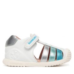 Sandały Biomecanics. Białe sandały dziewczęce Biomecanics, bez zapięcia. Za 269.99 zł.