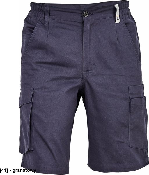 CERVA GIJON męskie szorty z elastyczną talią po bokach - granatowy 46. Niebieskie szorty męskie CERVA, m, bez wzorów. Za 48.31 zł.