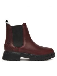 Timberland Sztyblety Cambria Valley TB0A42BXEIW1 Bordowy. Czerwone botki damskie Timberland, ze skóry, bez obcasa, na płaskiej podeszwie, bez zapięcia. Za 559.99 zł.