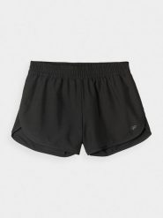 4F Spodenki plażowe damskie - czarne XL. Czarne szorty damskie 4f, na lato, s, bez wzorów, z elastanu, wakacyjne. Za 79.99 zł.