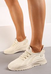 Beżowe Sznurowane Buty Sportowe na Grubszej Podeszwie Unamarie. Brązowe obuwie sportowe damskie Born2be, bez wzorów, z jeansu. Za 49.99 zł.