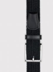 PAKO LORENTE – Czarny bawełniany pasek męski. Czarne paski damskie Pako Lorente, bez wzorów, z bawełny. Za 99.99 zł.