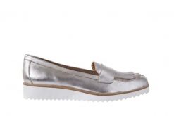 Mokasyny Bayla-118 3076 Pianeta Argento, Srebro, Skóra naturalna - 40. Szare mokasyny damskie Bayla, ze skóry. W wyprzedaży za 89.10 zł.