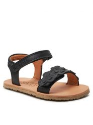Froddo Sandały Barefoot Flexy Flowers G3150265-4 M Czarny. Czarne sandały dziewczęce Froddo, ze skóry, bez zapięcia. Za 169.99 zł.
