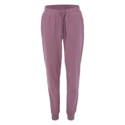 Dziewczęce spodnie treningowe Martes Viola. Fioletowe spodnie sportowe dla dziewczynek MARTES, bez wzorów, z elastanu, na jogę i pilates. Za 69.27 zł.