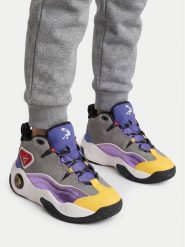 SHAQ Sneakersy EO-H.O.F AQ95027Y-ZZ Szary. Szare trampki i tenisówki chłopięce Shaq, bez wzorów, ze skóry, bez zapięcia. Za 249.99 zł.