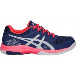Buty do siatkówki Asics Gel Rocket 8 W B756Y-400. Niebieskie obuwie sportowe damskie Asics, bez wzorów, z gumy, do siatkówki, Adidas Advantage. W wyprzedaży za 279.00 zł.