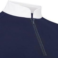 Kobieta konkursowa koszula z zamkiem Kentucky Horsewear Classic. Niebieskie koszule damskie KENTUCKY HORSEWEAR, na lato, bez wzorów, z materiału, eleganckie, bez kołnierzyka, bez ramiączek. Za 446.50 zł.