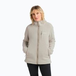 Bluza polarowa damska Jack Wolfskin Cradle Mountain Pile Full Zip. Brązowe bluzy damskie Jack Wolfskin, bez wzorów, z polaru, bez kaptura. Za 509.99 zł.