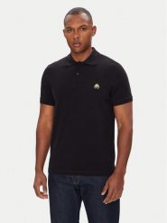 Moose Knuckles Polo Everett M34MT712G Czarny Regular Fit. Czarne koszulki polo męskie Moose Knuckles, m, bez wzorów, z bawełny, bez ramiączek. Za 399.99 zł.