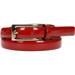 Pasek damski. Czerwone paski damskie Gino Rossi, w paski, ze skóry, eleganckie. W wyprzedaży za 49.90 zł.