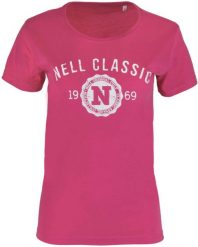 Damska koszulka Nell Classic Pink. Czerwone t-shirty damskie ENELL, m, bez wzorów, z bawełny, klasyczne, bez kołnierzyka. Za 112.99 zł.