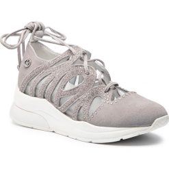Sneakersy LIU JO - Karlie 08 B19005 PX002 Grey 01072. Szare półbuty damskie Liu Jo, bez wzorów, z materiału, bez obcasa, na koturnie, bez zapięcia. W wyprzedaży za 439.00 zł.