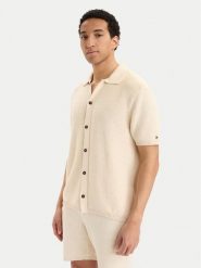 Tommy Hilfiger Koszula MW0MW42796 Kremowy Regular Fit. Białe koszule męskie Tommy Hilfiger, m, bez wzorów, z bawełny, bez kołnierzyka, bez ramiączek. Za 649.99 zł.