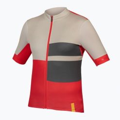 Koszulka rowerowa męska Endura FS260 Print. Czerwone koszulki sportowe męskie ENDURA, m, bez wzorów, bez kołnierzyka, bez ramiączek, rowerowe. Za 229.99 zł.