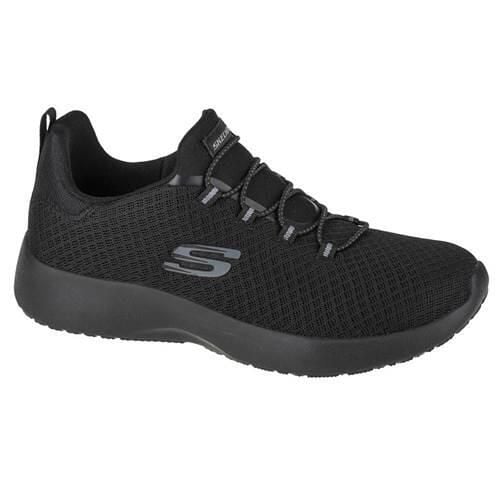 Buty do chodzenia damskie Skechers Dynamight. Czarne obuwie sportowe damskie Skechers, bez wzorów, z materiału, trekkingowe. Za 349.00 zł.