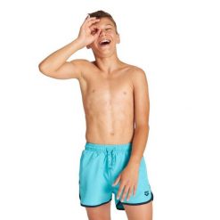 Szorty chłopięce spodenki kąpielowe sportowe na basen Arena Brampton. Niebieskie kąpielówki dla chłopców Arena, bez wzorów. Za 109.99 zł.