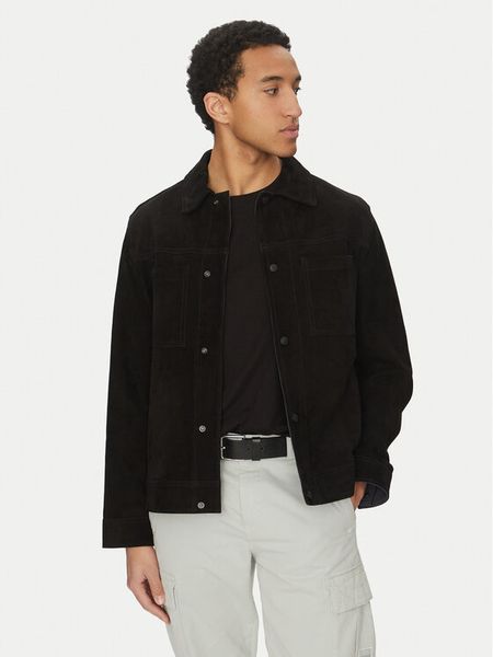 BOSS Kurtka skórzana Jomare 50537118 Czarny Regular Fit. Czarne kurtki męskie Boss, m, bez wzorów, ze skóry, bez kaptura. Za 1,609.00 zł.