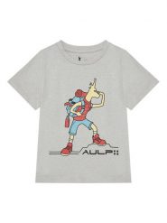 Aulp T-Shirt Timon Szary Regular Fit. Szare t-shirty dla chłopców Aulp, bez wzorów, z bawełny, bez ramiączek. Za 59.99 zł.