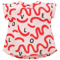 Pinokio Koszulka Dziewczęca Love & Love 68 Wielobarwna. Szare bluzki dla dziewczynek Pinokio, bez wzorów, z bawełny, bez ramiączek. Za 35.00 zł.