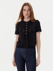 TWINSET Bluzka 252TP3203 Czarny Regular Fit. Czarne bluzki damskie Twinset, xl, bez wzorów, z wiskozy, bez kołnierzyka, bez ramiączek. Za 529.99 zł.