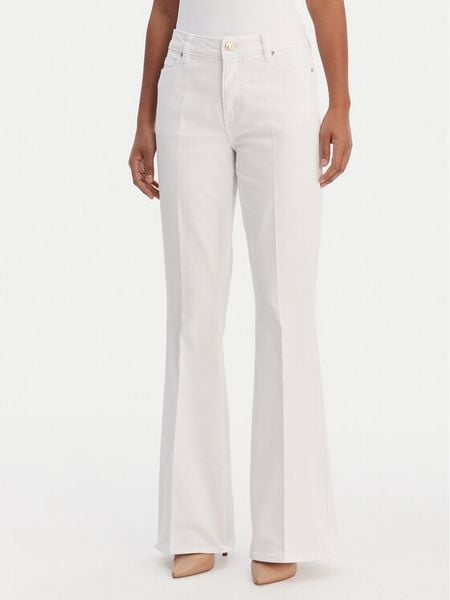 Fracomina Jeansy FP26SVA012W61501 Biały Bootcut Fit. Białe jeansy damskie Fracomina. Za 260.99 zł.