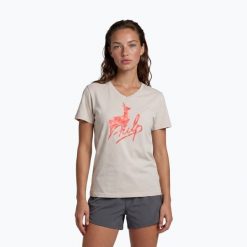 Koszulka damska Aulp Darla. Brązowe t-shirty damskie Aulp, l, bez wzorów, z bawełny, eleganckie, bez kołnierzyka. Za 139.99 zł.