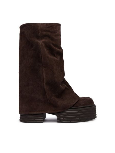 AGL Botki Lowboot Fergus D783508PGK Zielony ciemny. Zielone botki damskie AGL, bez obcasa, na słupku, bez zapięcia. Za 2,189.00 zł.