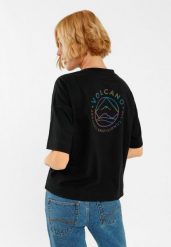 Modna koszulka, Comfort Fit, T-TUZ. Czarne t-shirty damskie Volcano, m, bez wzorów, z bawełny, klasyczne, bez kołnierzyka. Za 69.99 zł.