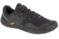 Buty do biegania damskie Merrell Trail Glove 7. Czarne obuwie sportowe damskie Merrell, bez wzorów, z gumy, do biegania. Za 509.99 zł.