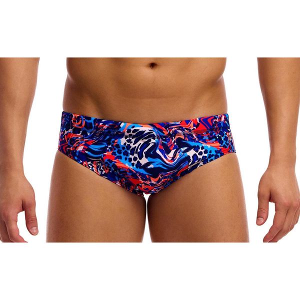 Kąpielówki męskie Funky Trunks Mad Cat - slipy. Niebieskie kąpielówki męskie FUNKY TRUNKS, l, bez wzorów. Za 139.00 zł.