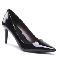 Szpilki MICHAEL Michael Kors. Czarne półbuty damskie MICHAEL Michael Kors, bez wzorów, bez obcasa, bez zapięcia. Za 399.99 zł.