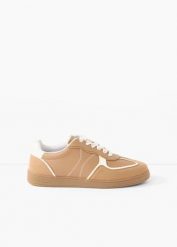 Sneakersy w stylu retro. Brązowe obuwie sportowe damskie bonprix, bez wzorów. Za 109.99 zł.