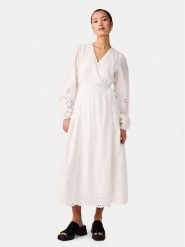 YAS Sukienka codzienna Luma 26032685 Biały Regular Fit. Białe sukienki damskie YAS, na co dzień, s, bez wzorów, z bawełny, bez kołnierzyka, bez ramiączek, proste. W wyprzedaży za 269.99 zł.