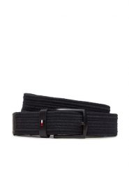 Tommy Hilfiger Pasek Męski Denton Elastic AM0AM12548 Czarny. Czarne paski damskie Tommy Hilfiger, bez wzorów, z materiału. Za 149.99 zł.