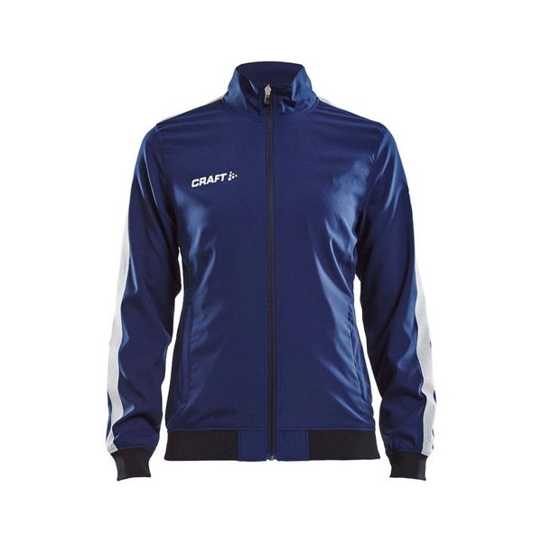 Kurtka damska Craft pro control woven. Niebieskie kurtki damskie Craft, m, bez wzorów, z gumy, bez kaptura, do piłki nożnej. Za 271.80 zł.