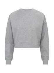 Clique Miami Cropped krótki sweter z bawełny z recyklingu – Szary melanż – Grey. Szare swetry damskie CLIQUE, xs, bez wzorów, z bawełny, bez kołnierzyka, bez ramiączek, krótkie, bez kaptura. Za 155.47 zł.