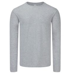 Męska Koszulka Z Długim Rękawem Iconic 150 Plain Classic. Szare koszulki sportowe damskie Fruit of the Loom, m, bez wzorów, bez kołnierzyka, bez ramiączek, trekkingowe. Za 44.99 zł.