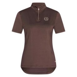 Koszulka damska Imperial Riding Tech Top Irhspeedy. Brązowe koszule damskie IMPERIAL RIDING, bez wzorów, bez kołnierzyka, bez ramiączek, do jazdy konnej. Za 242.50 zł.