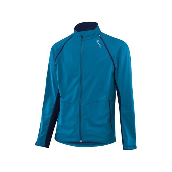 Kurtka wodoodporna Löffler WS Light. Niebieskie kurtki męskie LOFFLER, na zimę, l, bez wzorów, z materiału, do biegania, windstopper. Za 885.65 zł.