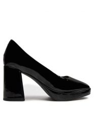 Clarks Czółenka Zoya85 Court 26176364 Czarny. Czarne czółenka damskie Clarks, bez wzorów, z lakierowanej skóry, bez obcasa, bez zapięcia. Za 279.99 zł.
