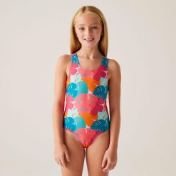 Dziecięcy strój kąpielowy jednoczęściowy Katrisse. Zielone stroje kąpielowe dla dziewczynek Regatta, bez wzorów. Za 153.50 zł.